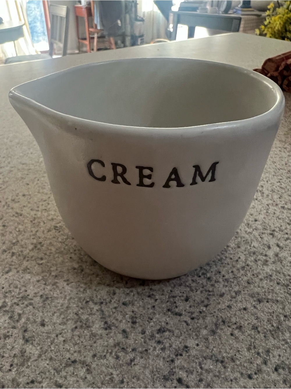 Cream Ceramic Pitcher - White Home Art Serving Vessel Hearth and Home